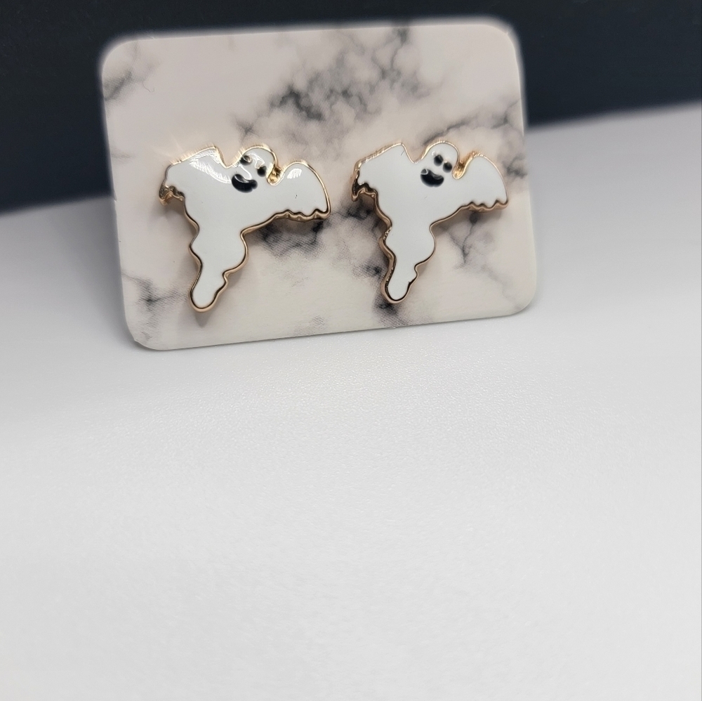 New Ghost Stud Earrings - Picture 2 of 4